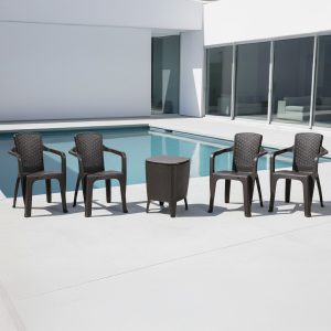 Combo 4 Sillas + Mesa Hielera