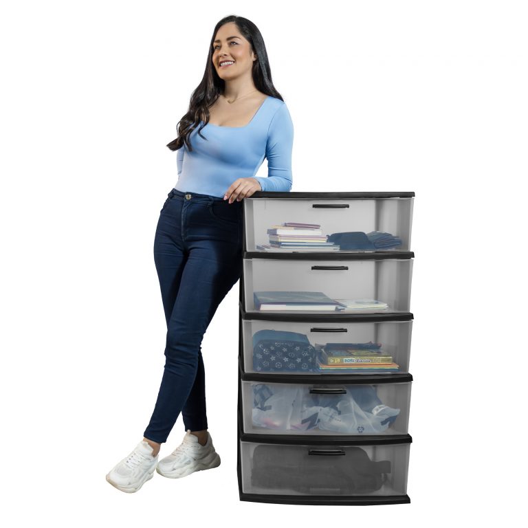 Comoda cajonera plastica 5 niveles frente