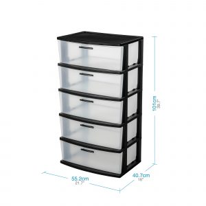 Comoda cajonera plastica 5 niveles medidas