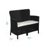 Juego de sala jardin exterior 4 puestos terraza medidas sofa