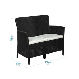 Juego de sala jardin exterior 4 puestos terraza medidas sofa