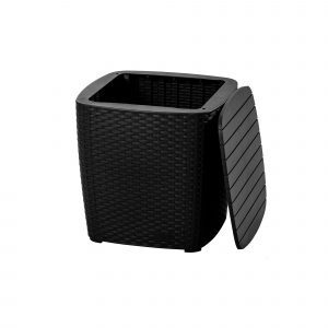 Juego de sala jardin exterior 4 puestos terraza mesa baul