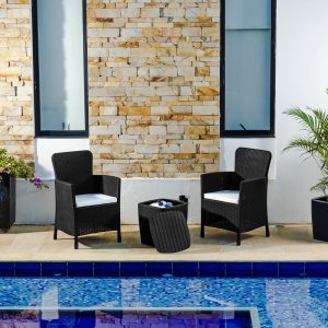 Juego de sala jardin exterior 2 puestos alberca