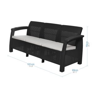 Sala elegance 5 puestos jardin terraza medidas sofa 3 puestos