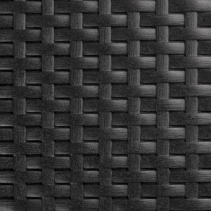 Sala exterior jardin 2 puestos mesa tipo baul textura tipo ratan