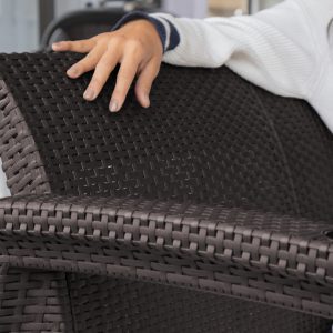 Sala exterior jardin 6 puestos terraza textura tipo ratan