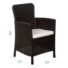 Comedor exterior 6 puestos isometrica sillon