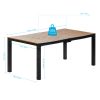 Mesa rectangular Madeira 6 personas