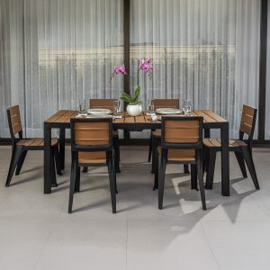 Comedor exterior jardin 6 puestos desayunador