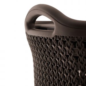 Cesto para Ropa Sucia 54L Tipo Crochet con Tapa