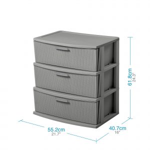Cajonera de plástico 3 cajones Cajonera de plástico 3 cajones