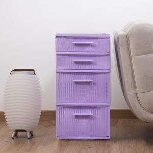 Cajonera modular 4 niveles tipo crochet plastico