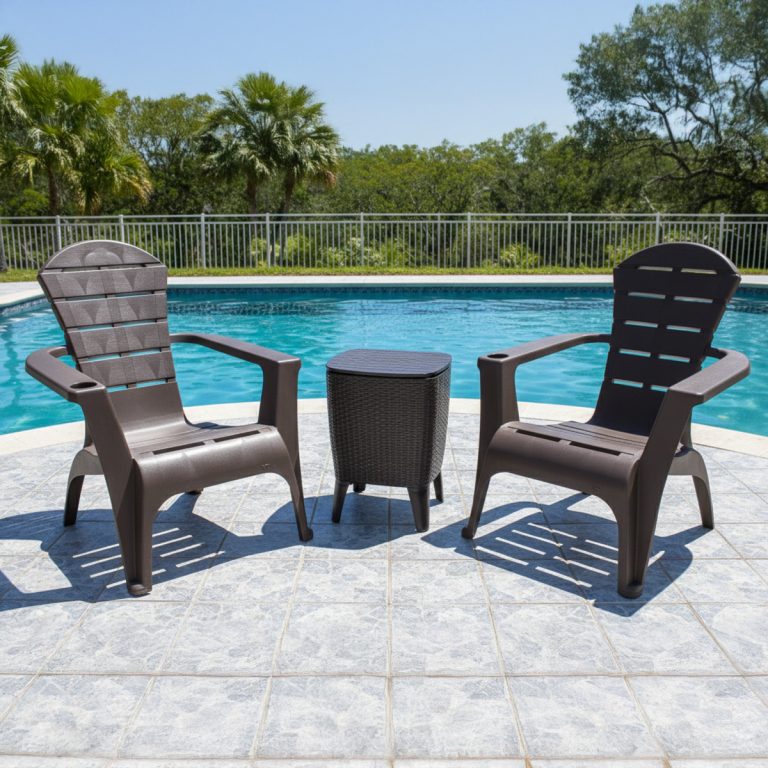 Sillas playeras y mesa