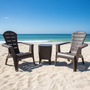 Sillas playeras y mesa